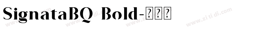 SignataBQ Bold字体转换 SignataBQ Bold字体转换